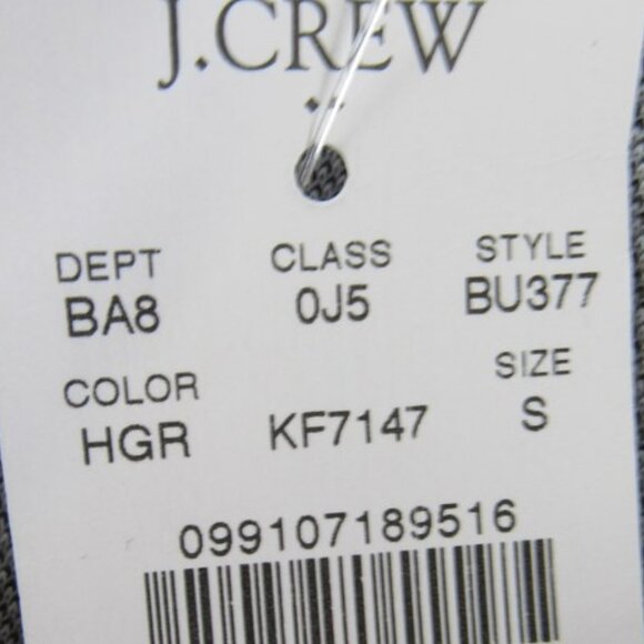 J.CREW Double-Knit Half Zip Sweater Heather Gray Men's Size S NWT - Picture 10 of 13